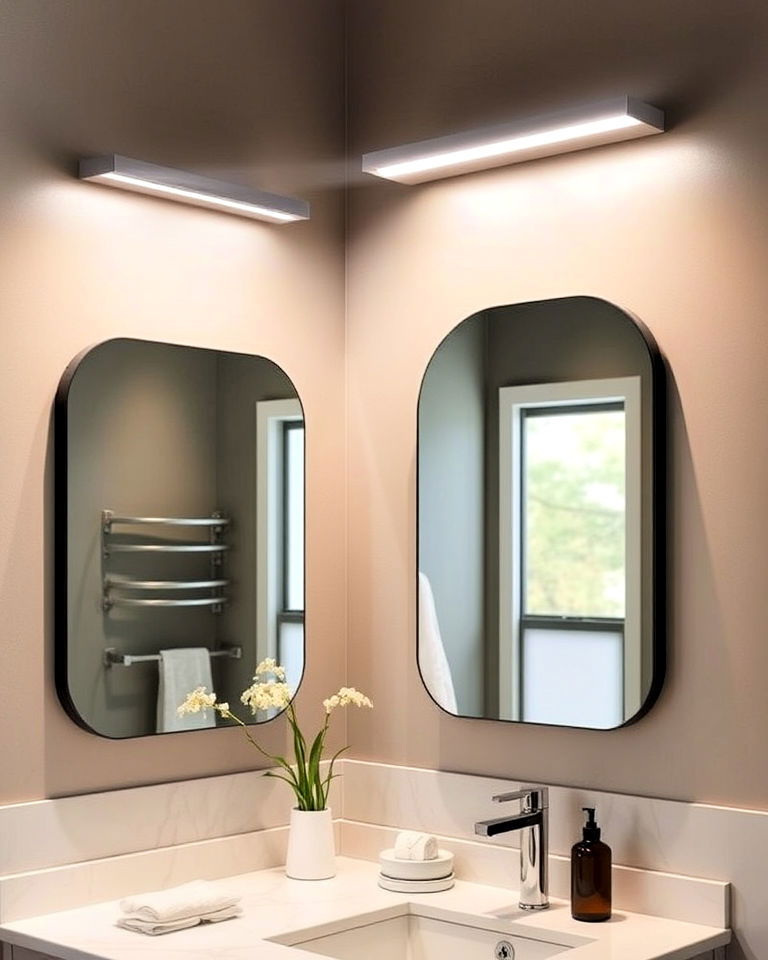 sleek vanity lighting bars for grooming tasks
