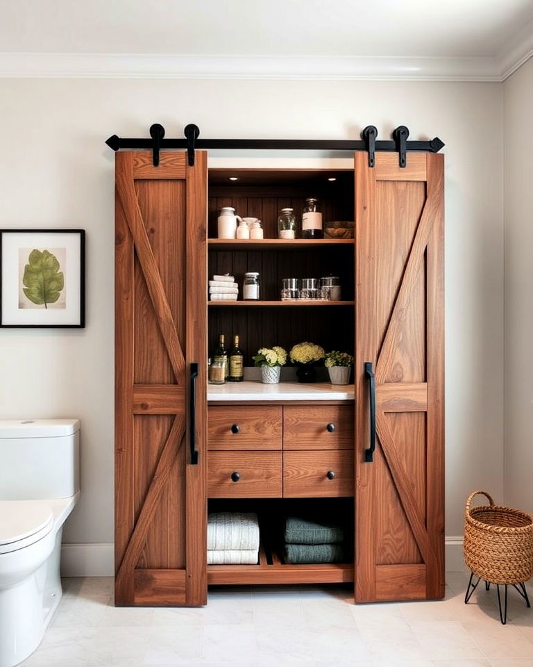 sliding barn door cabinet