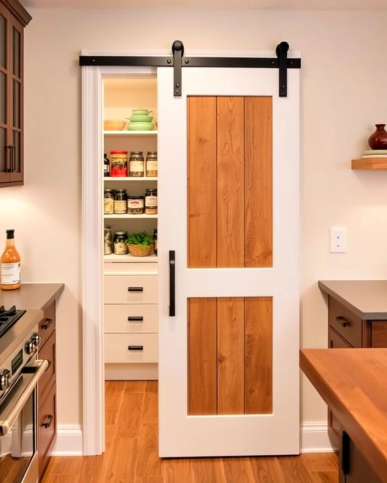 sliding barn door pantry