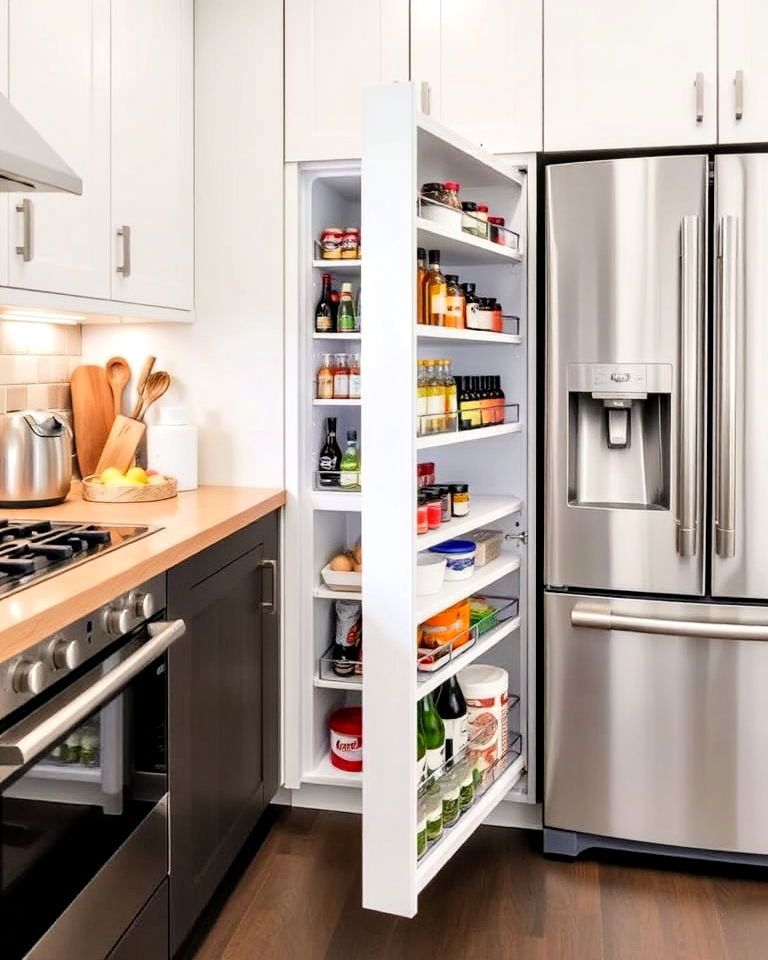 slim pull out pantry