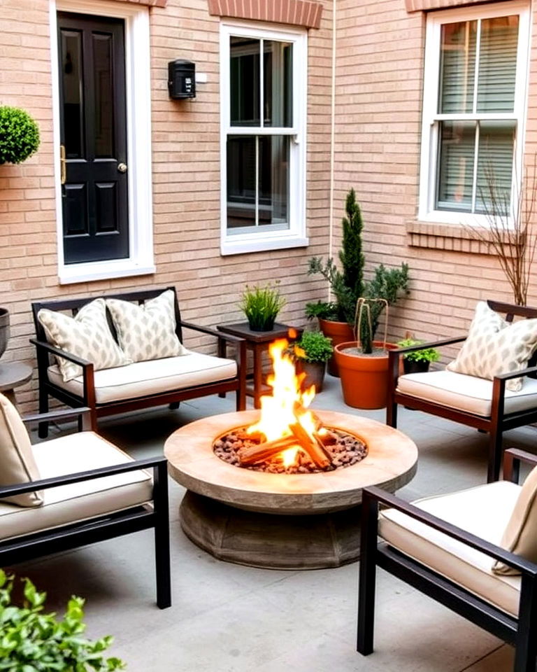 small fire pit gathering