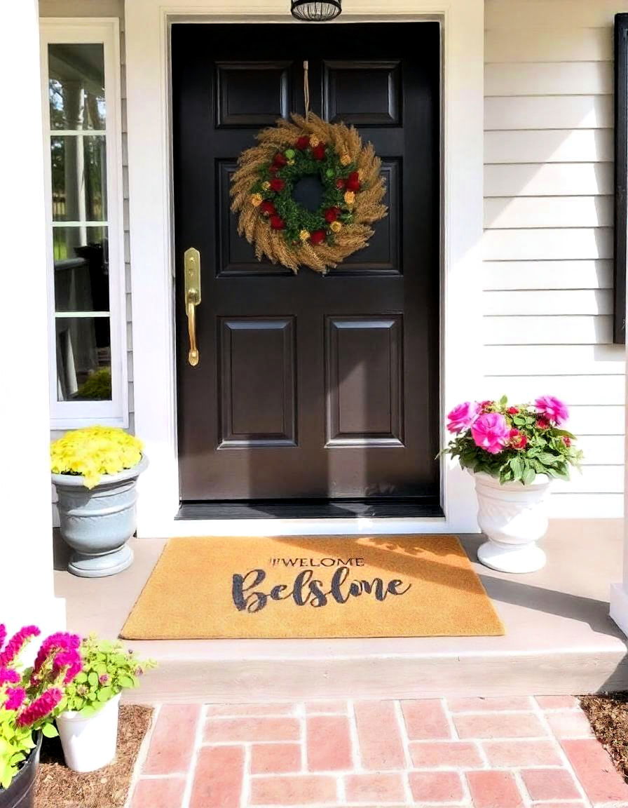 small front porch doormat with a personality
