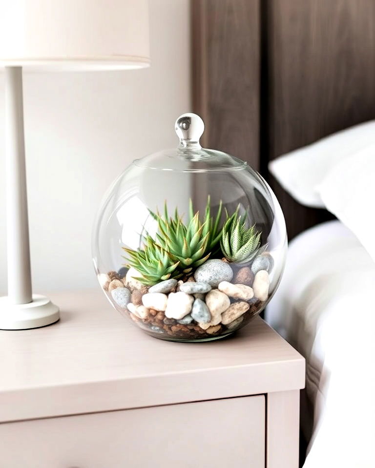 small glass terrarium for natural beauty