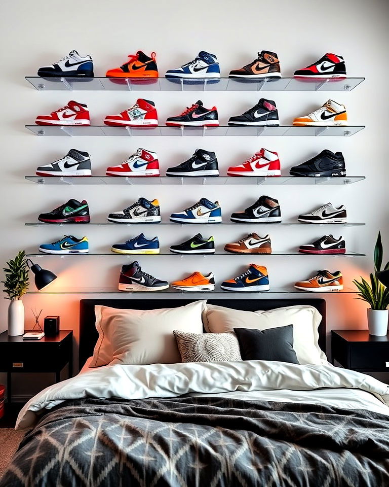 sneaker display shelves