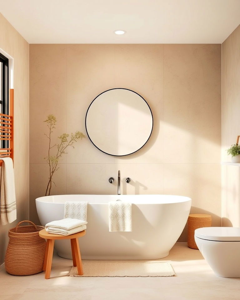 soft beige and light brown bathroom