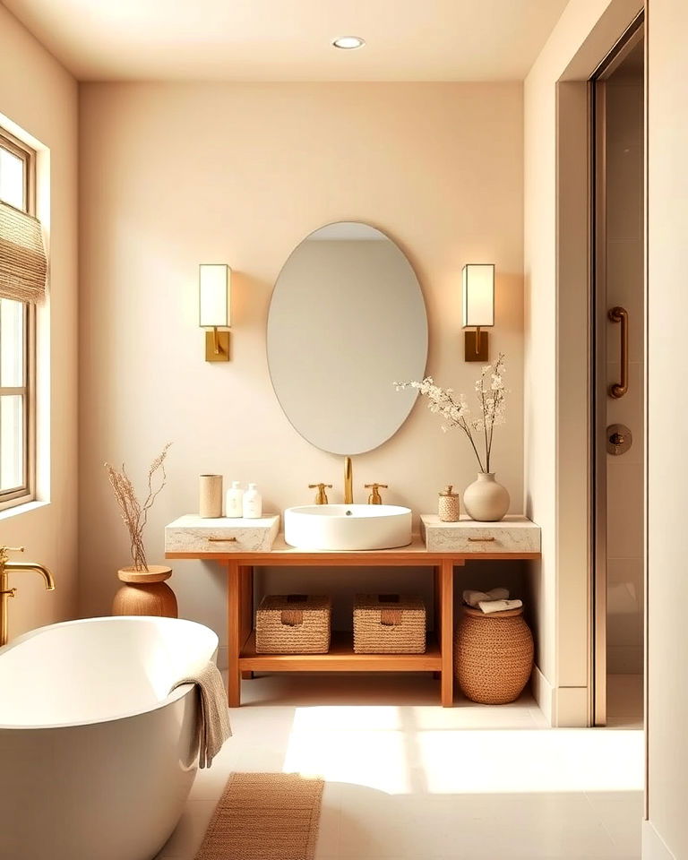 soft beige walls for a warm ambiance