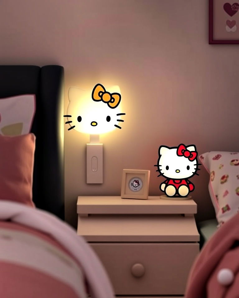 soft comforting hello kitty bedroom nightlight