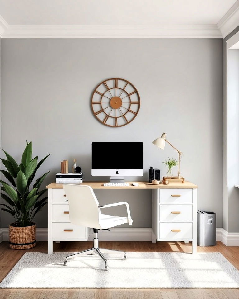 soft gray home office paint color