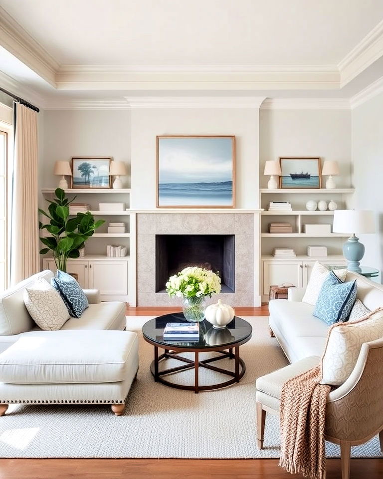 soft muted tones living room