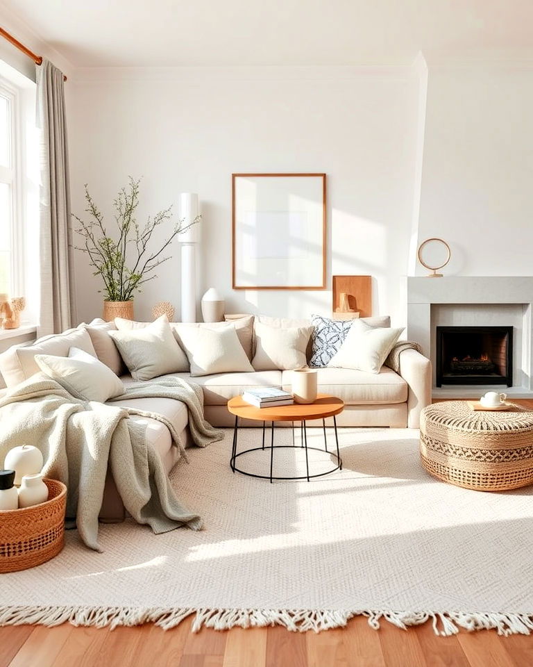 soft neutral textiles