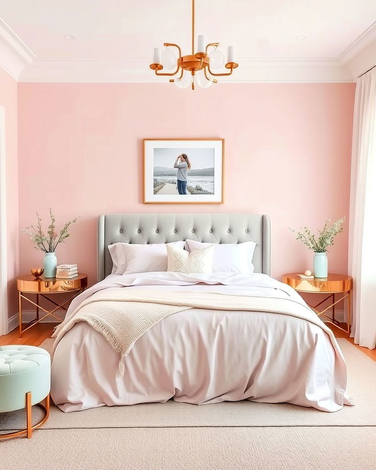 soft pastel palette bedroom for women
