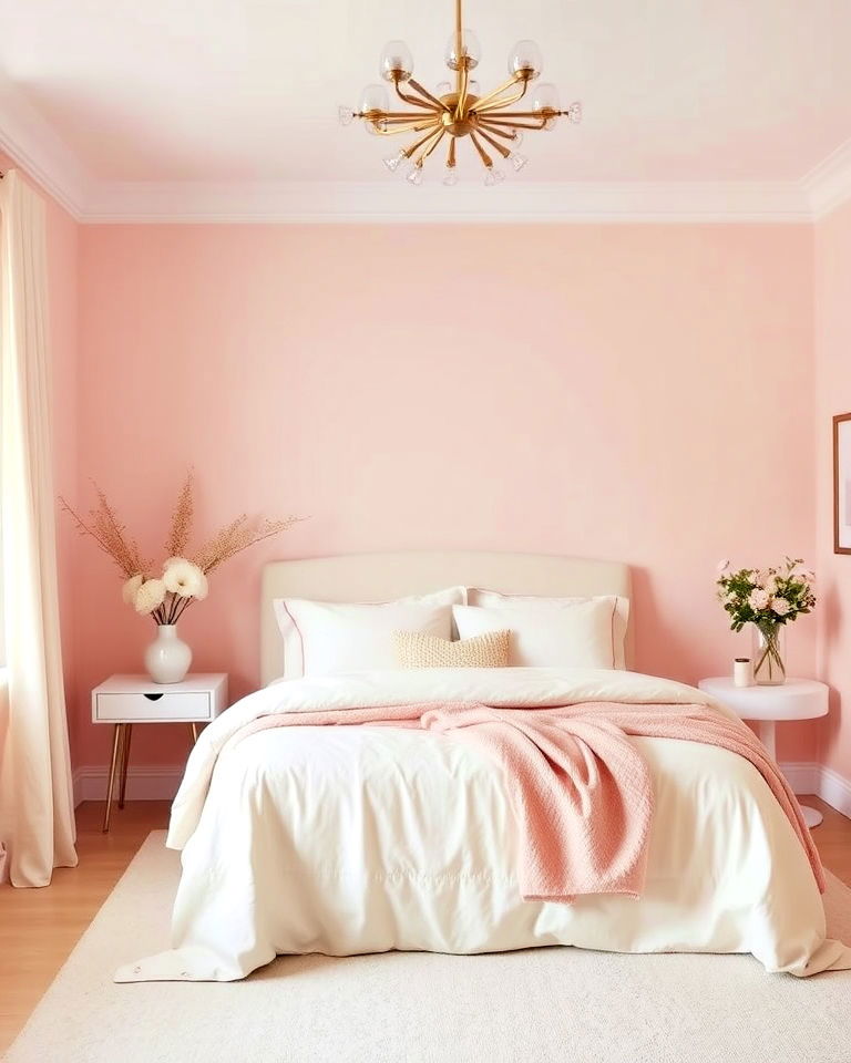 soft pink walls for bedroom