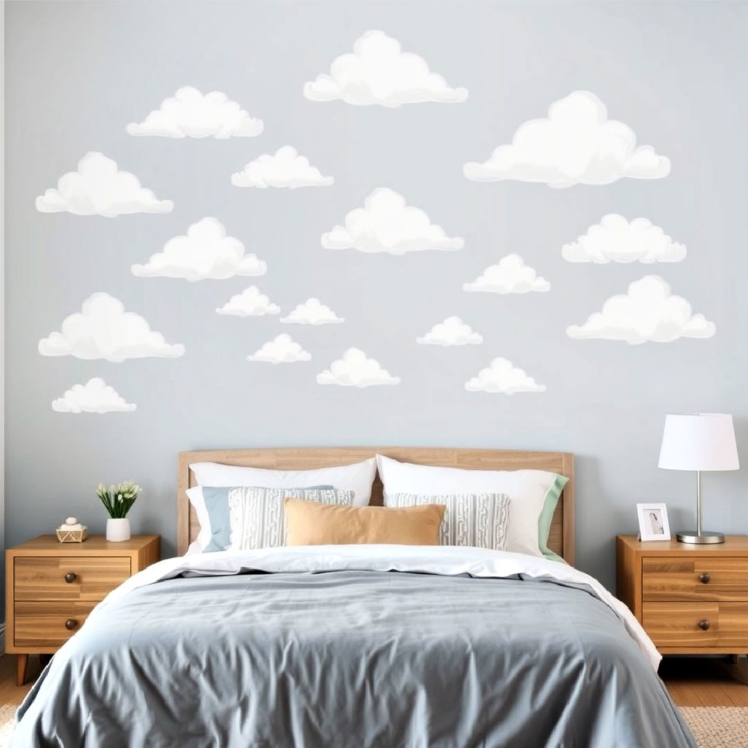 sophisticated cloud wall decals