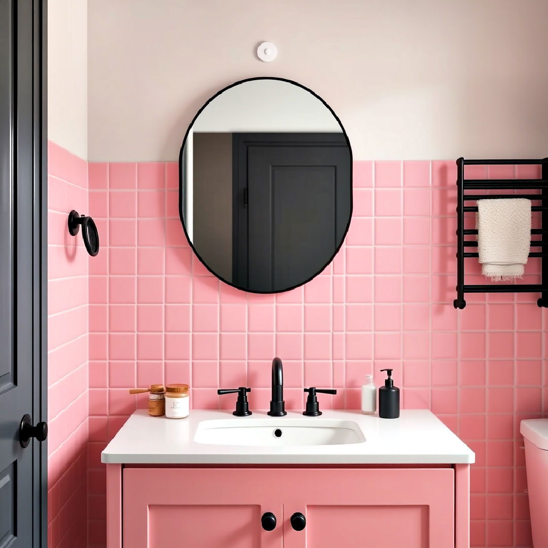 sophisticated matte black fixtures