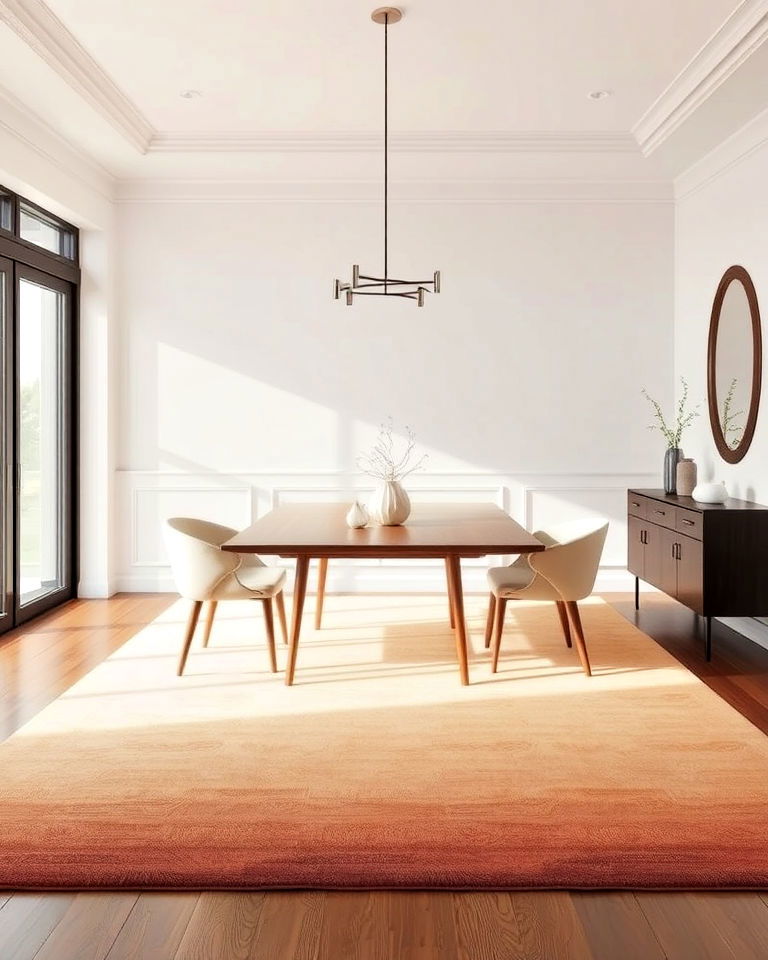 sophisticated ombre rug to add calm
