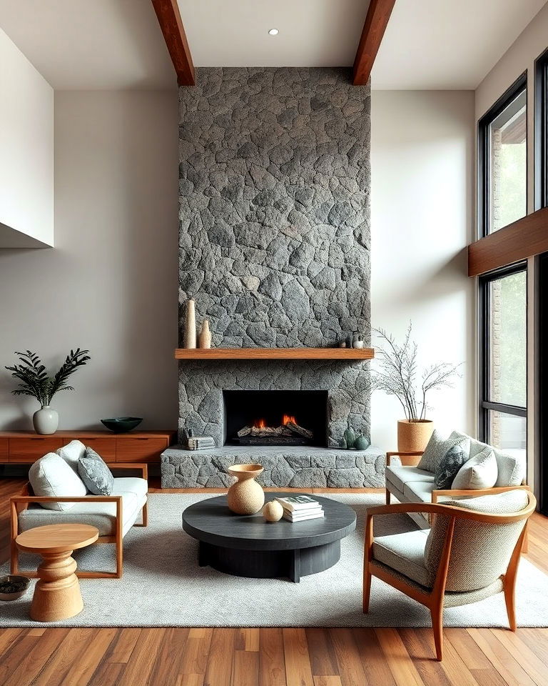 sophisticated stone accents