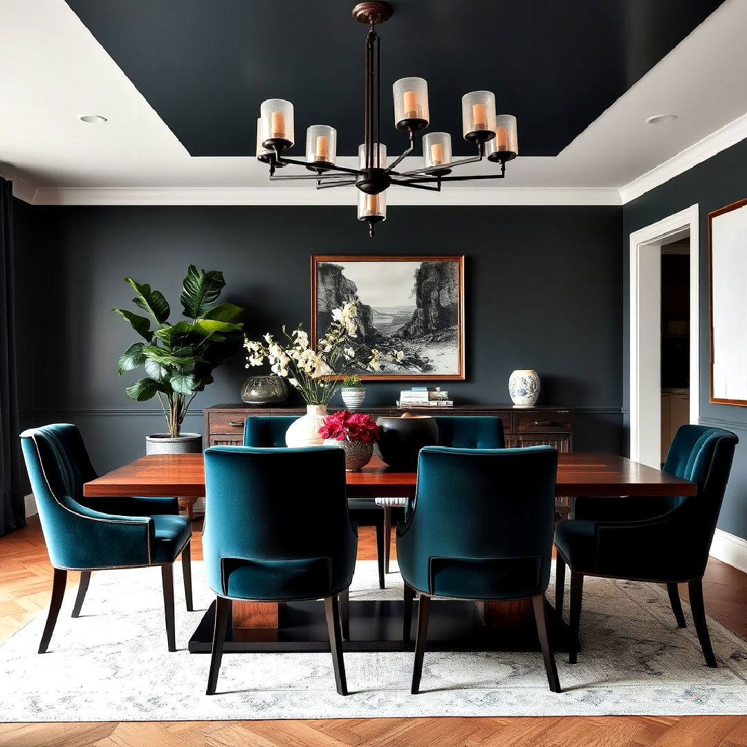 sophisticated velvet upholstery