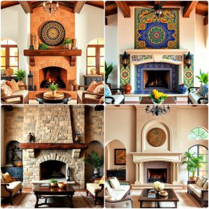 spanish style fireplace ideas