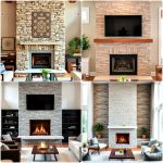 stacked stone fireplace ideas