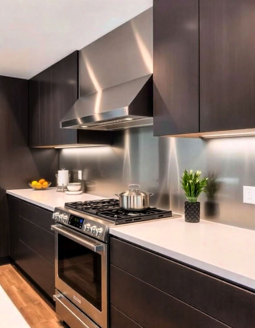 stainless steel kitchen backsplash stainless steel kitchen backsplash