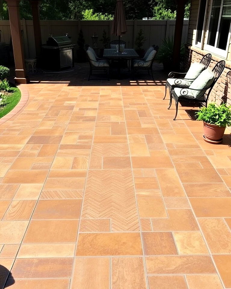 stamped concrete patterns floor