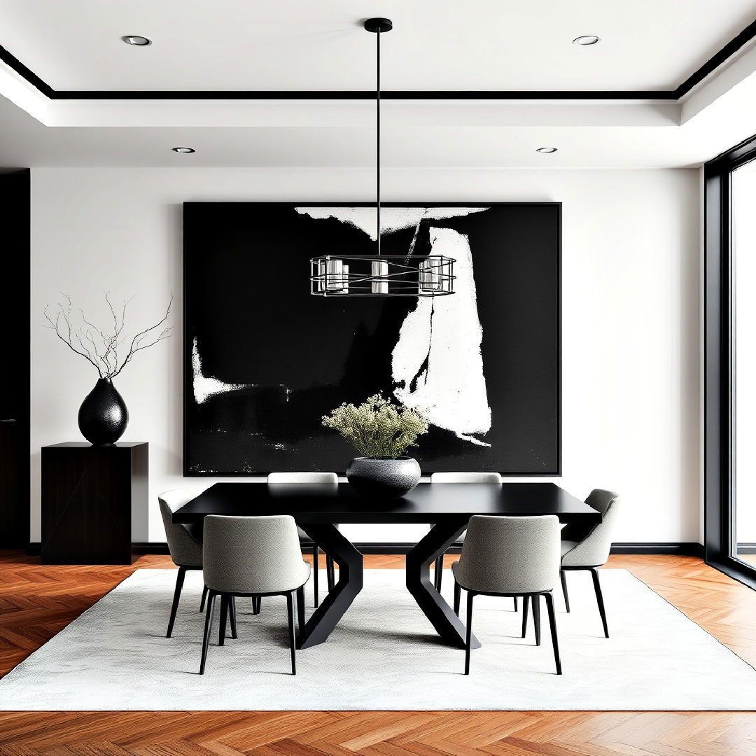 statement art piece for masculine dining room
