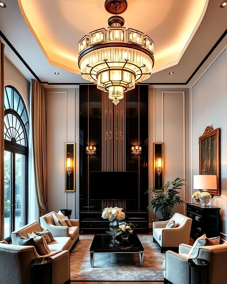 statement chandelier for living room
