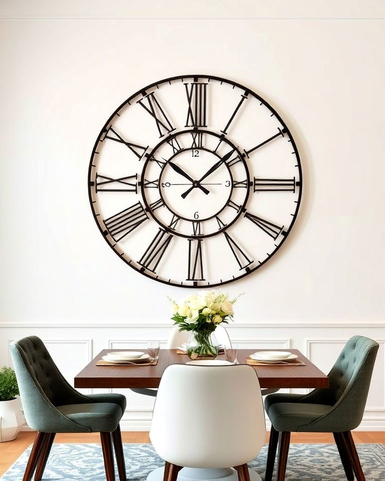 statement clock as a functional art piece