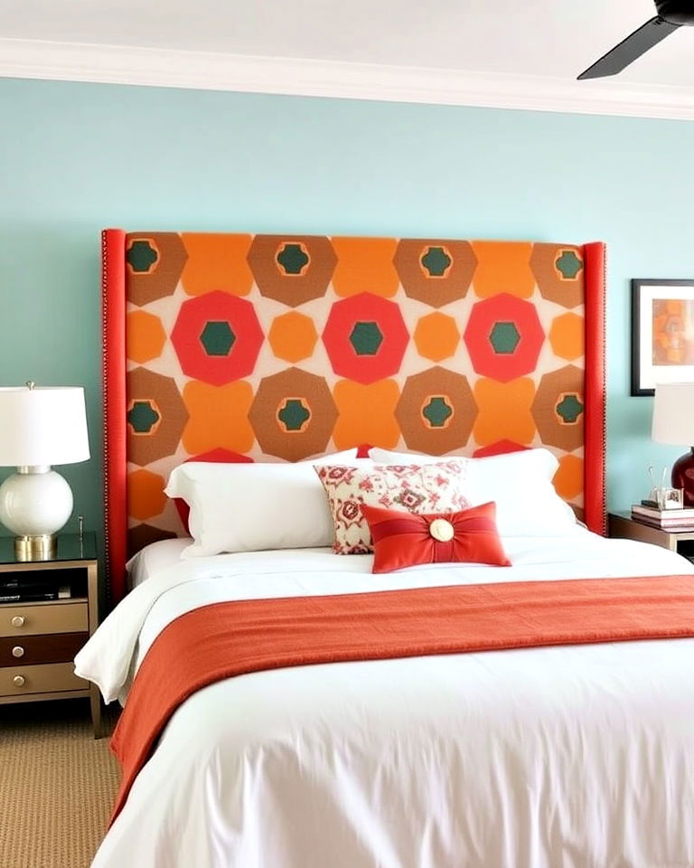 statement headboards in bold pattern