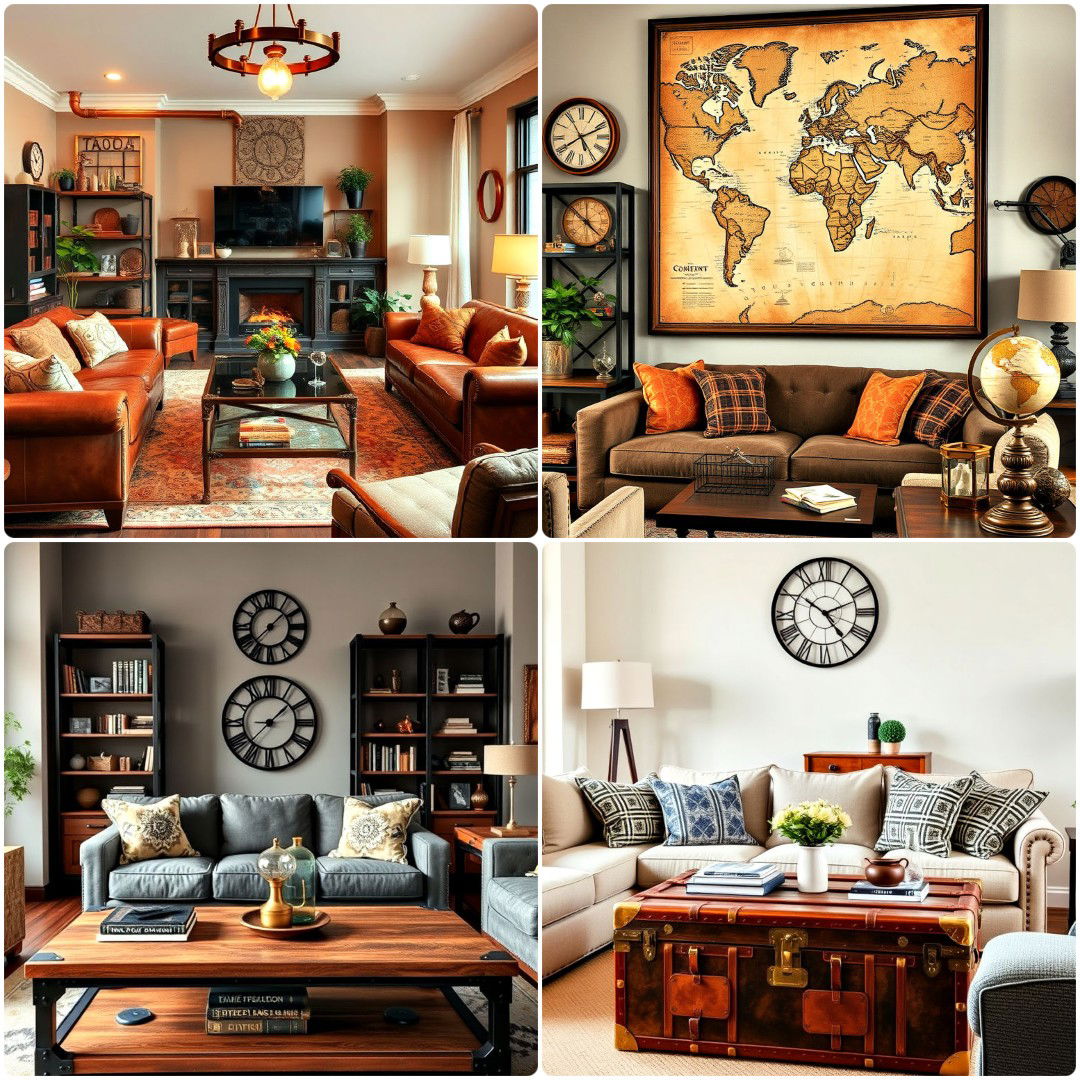 20 Steampunk Living Room Ideas for A Bold Aesthetic