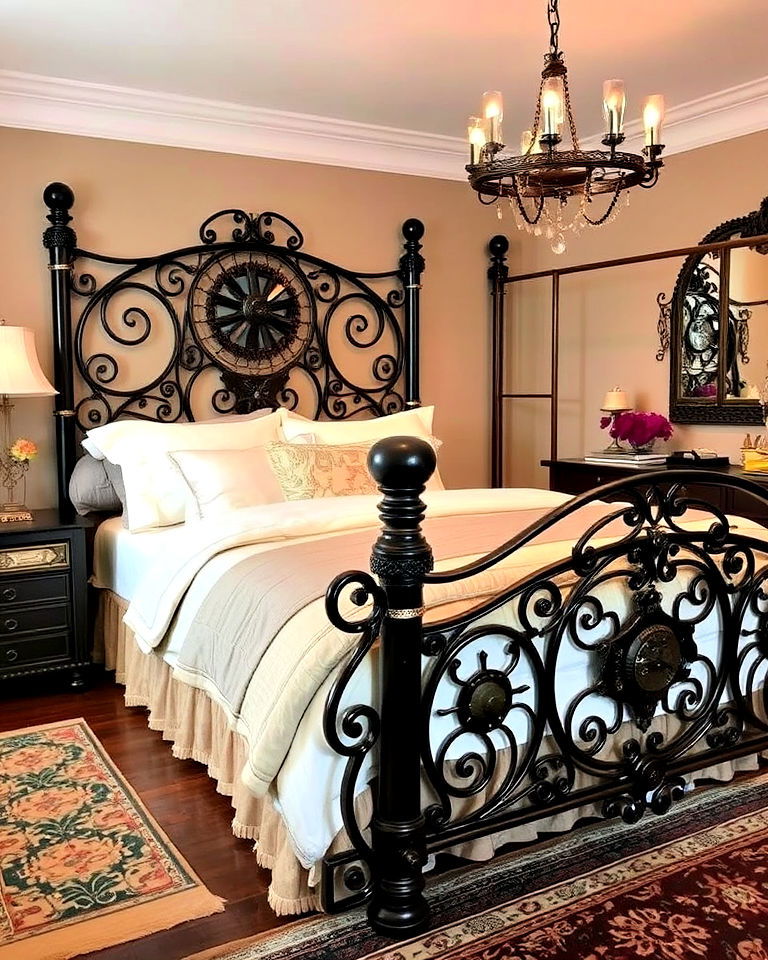 steampunk themed bed frame