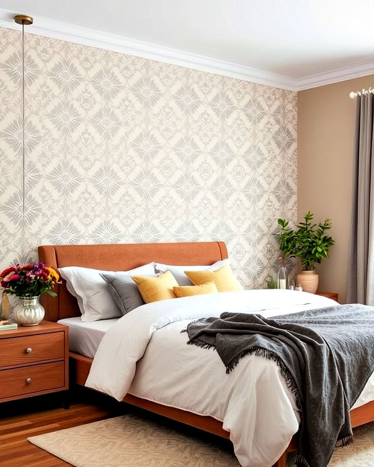 stenciled designs painting on wall