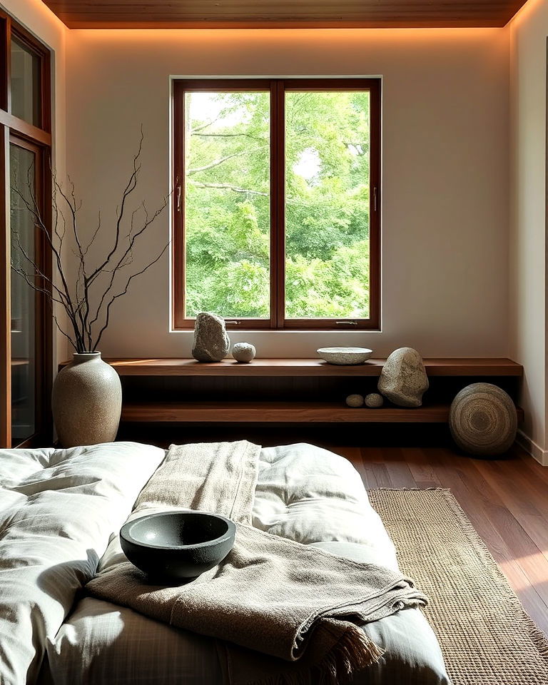 stone and ceramic accents bedroom