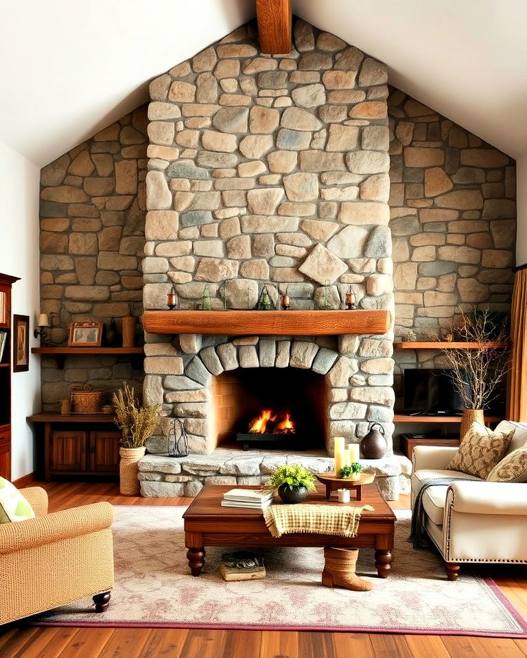 stone fireplaces