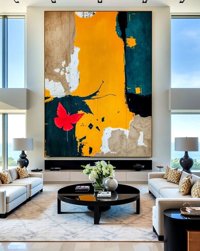 striking large scale living room art pieces