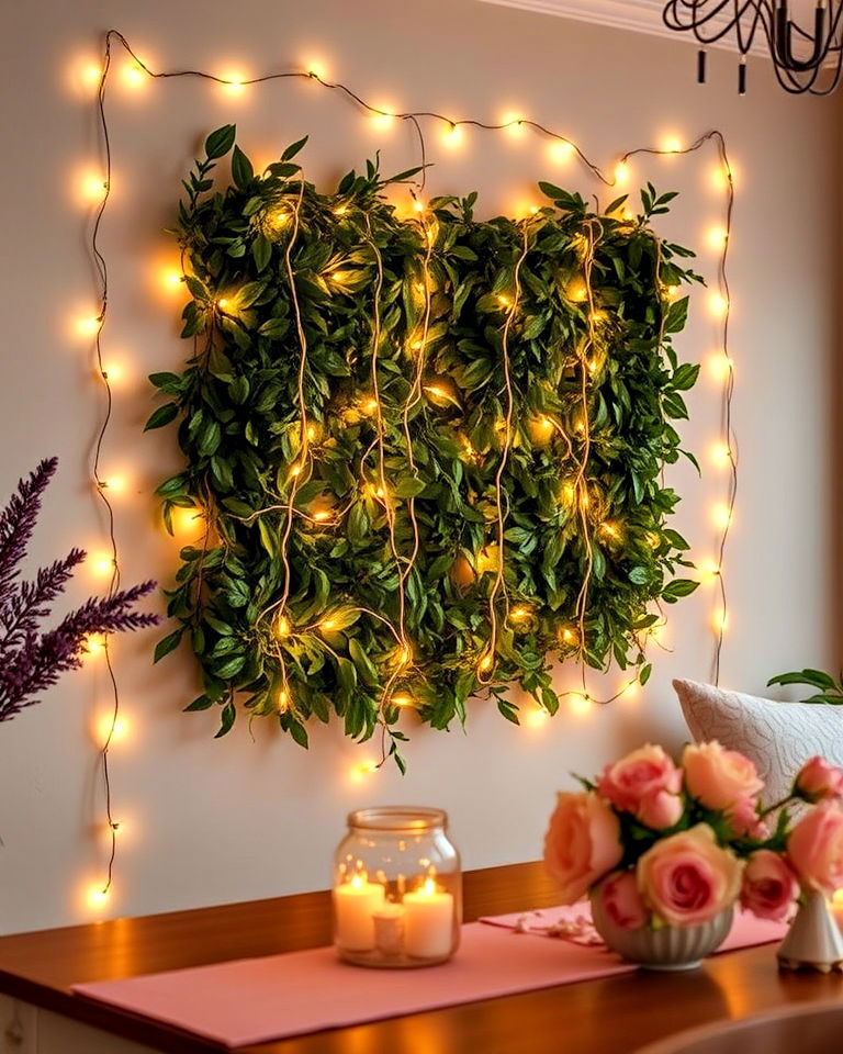 string light display for wall