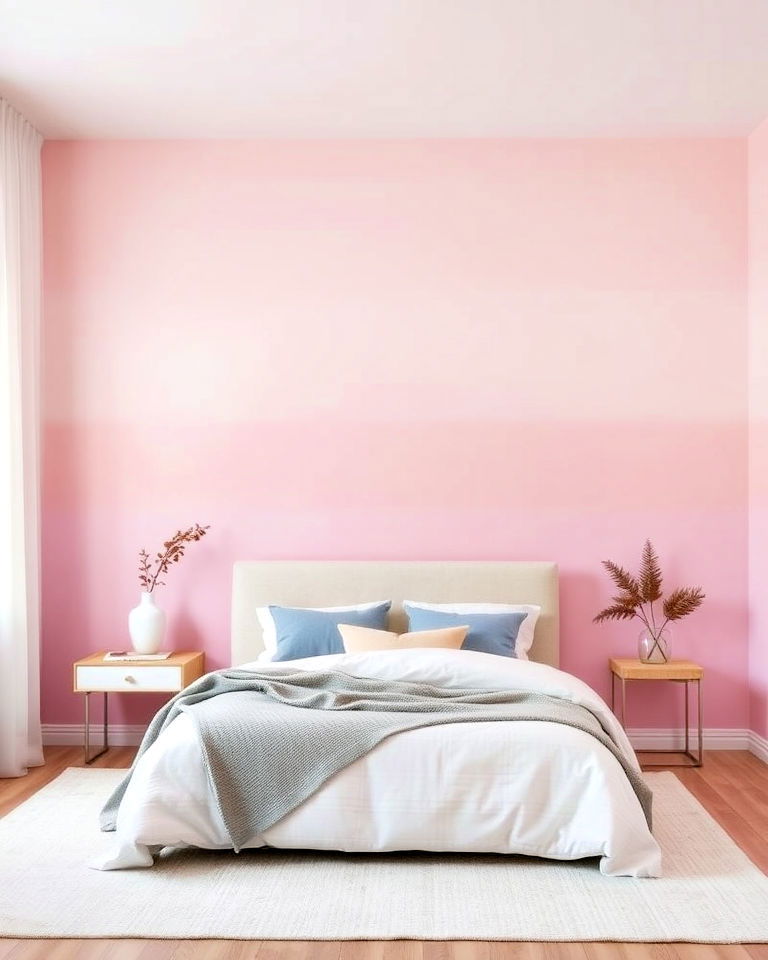 stunning pastel ombre walls