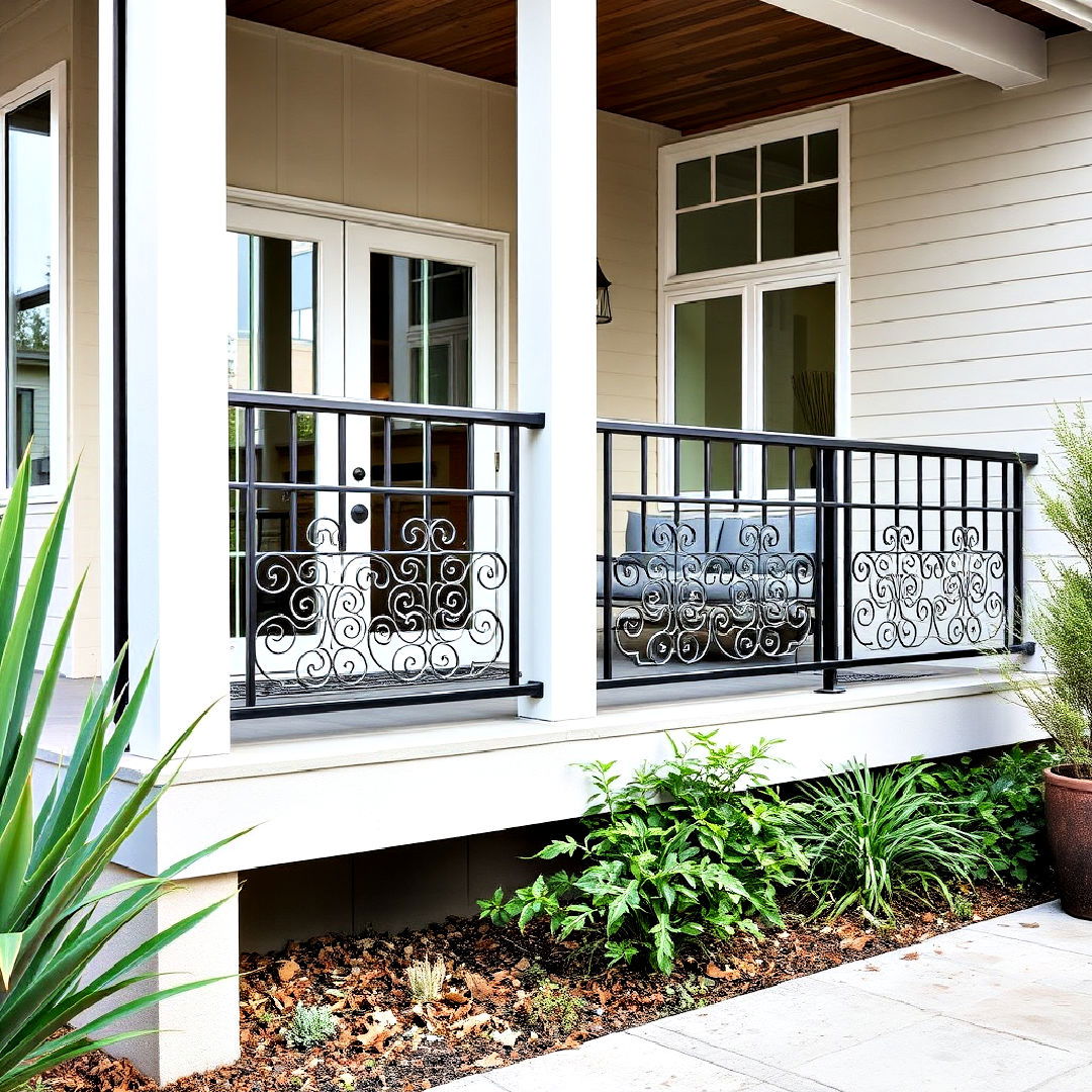 stylish decorative metal railing