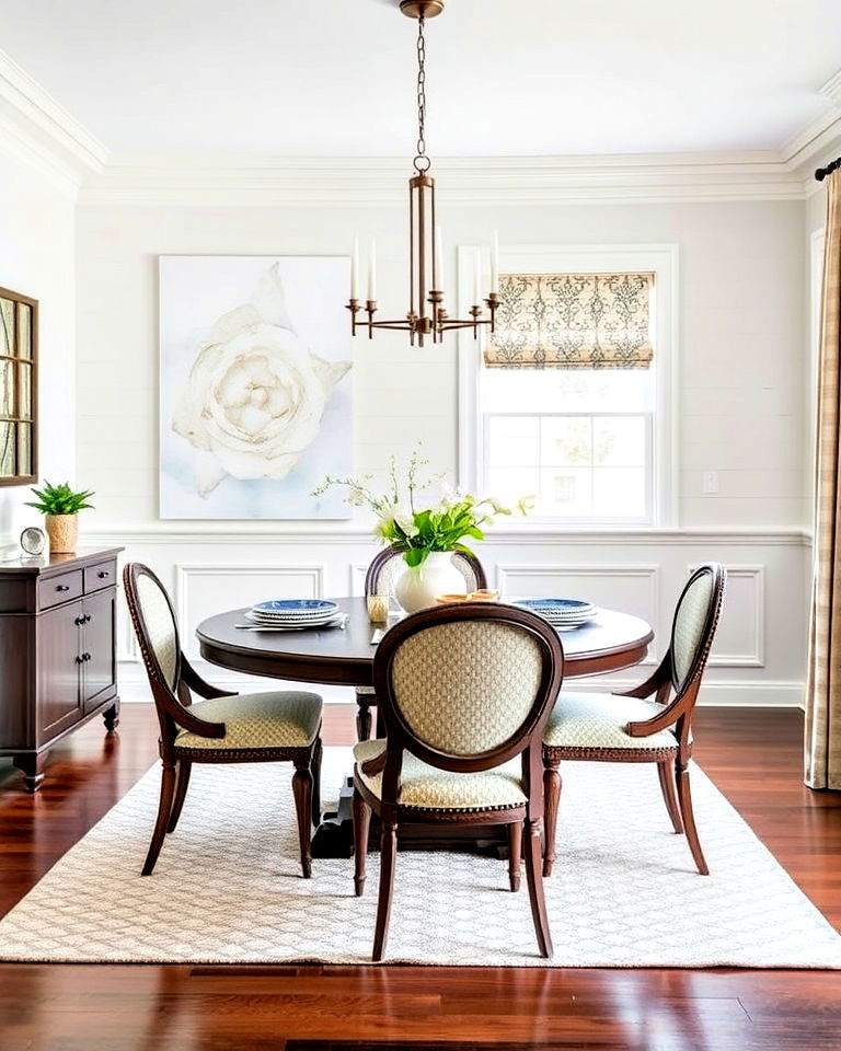 stylish shiplap wainscoting for the dining room