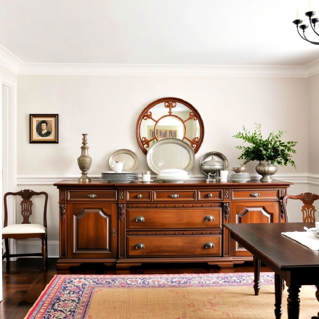 stylish wooden buffet for storage