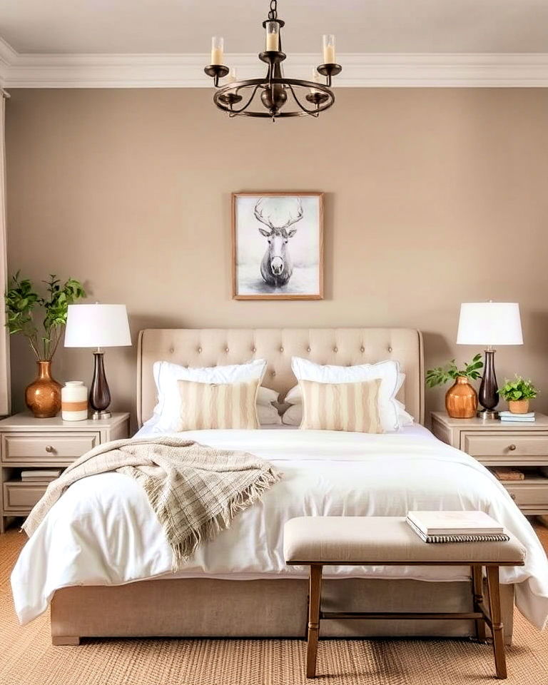 subtle taupe elegance bedroom walls