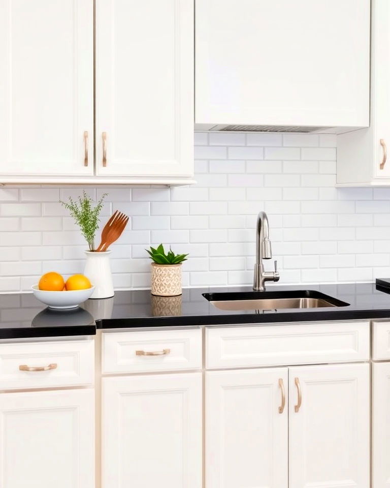 subway tile backsplash to brighten the space