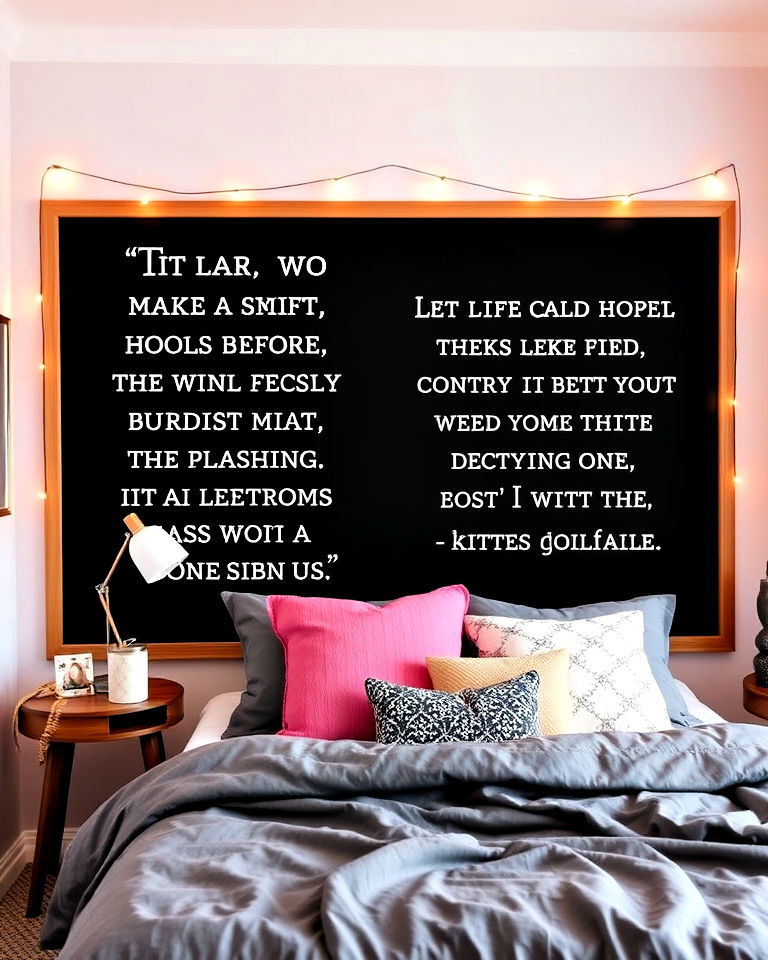 swift inspired quote board for the bedroom