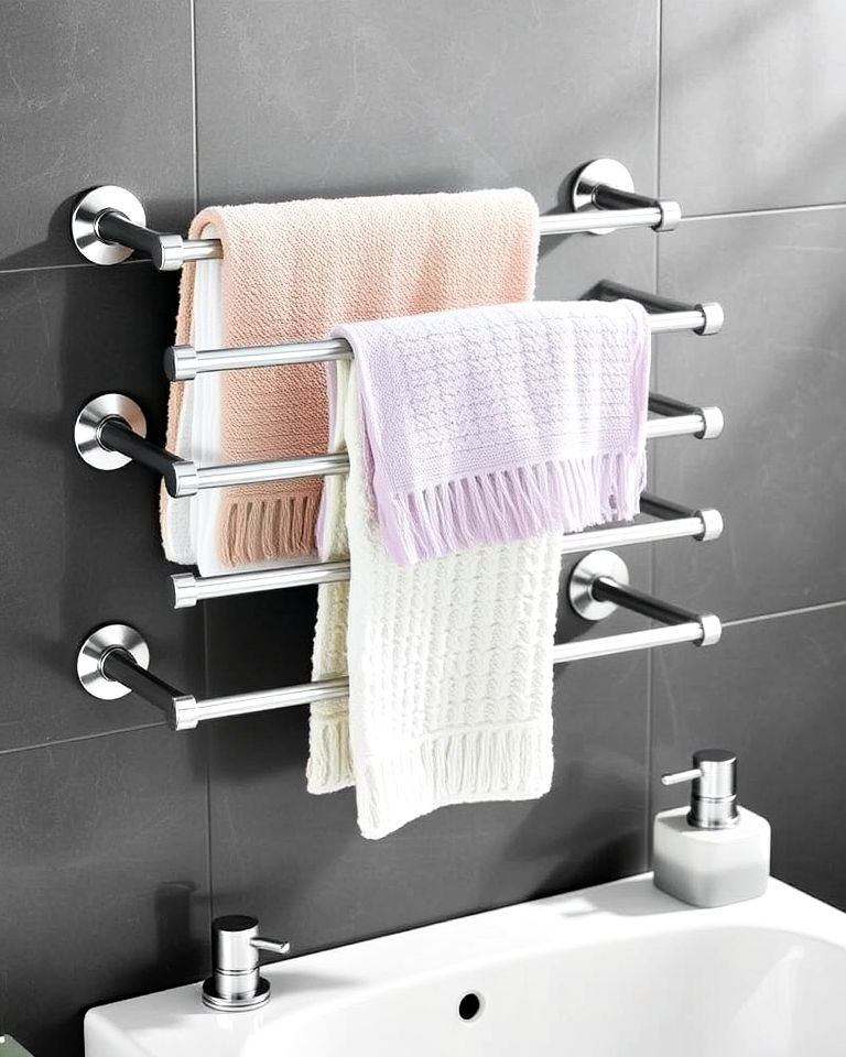 swivel towel bar for small bathrooms