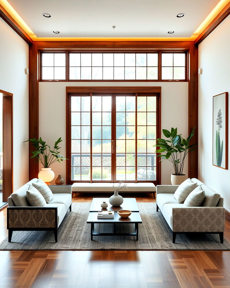 symmetry and balance zen living room