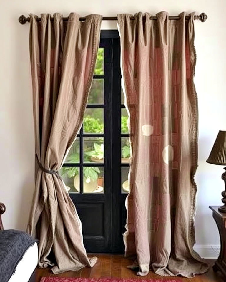 tattered curtains for a worn gothic effect