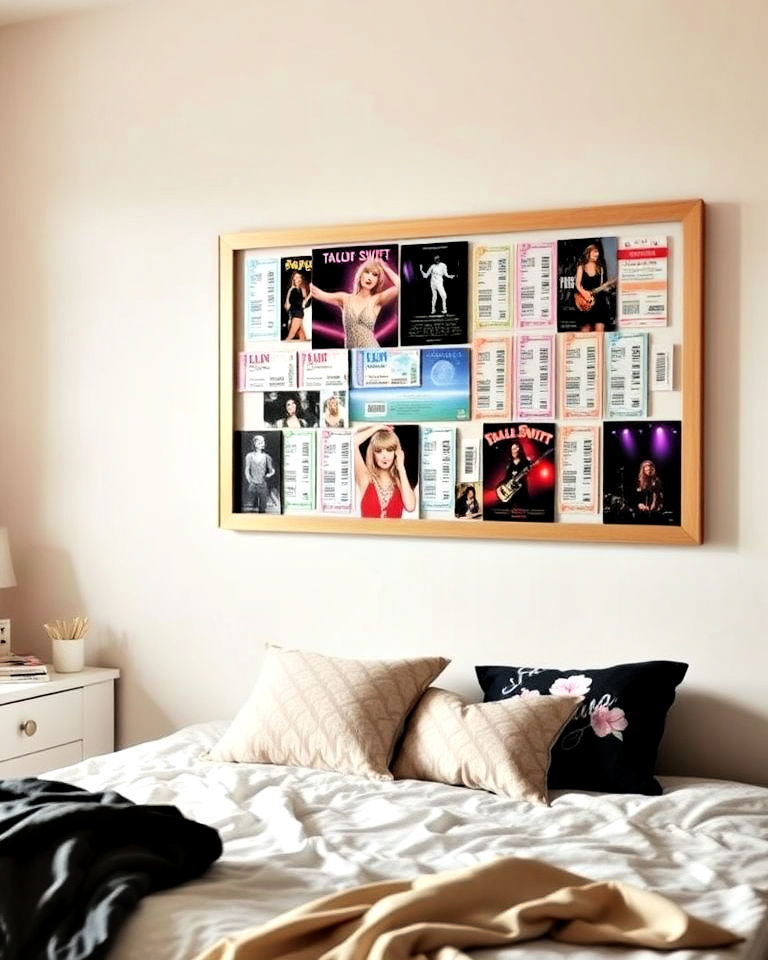 taylor swift concert tickets display board