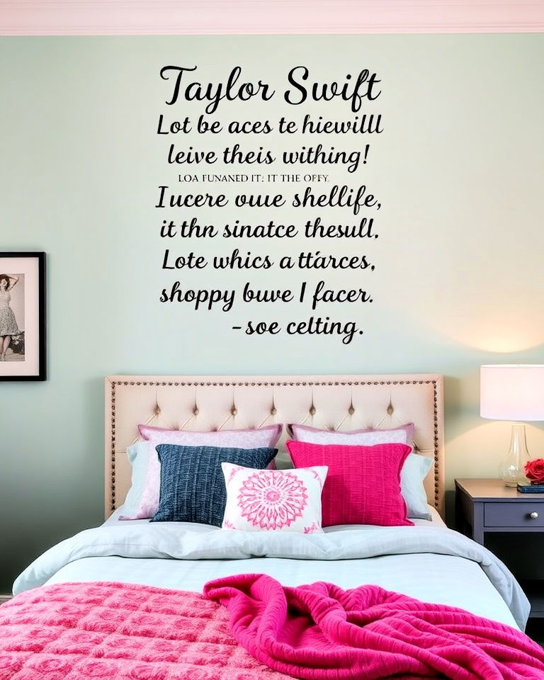 taylor swift’s lyric wall art