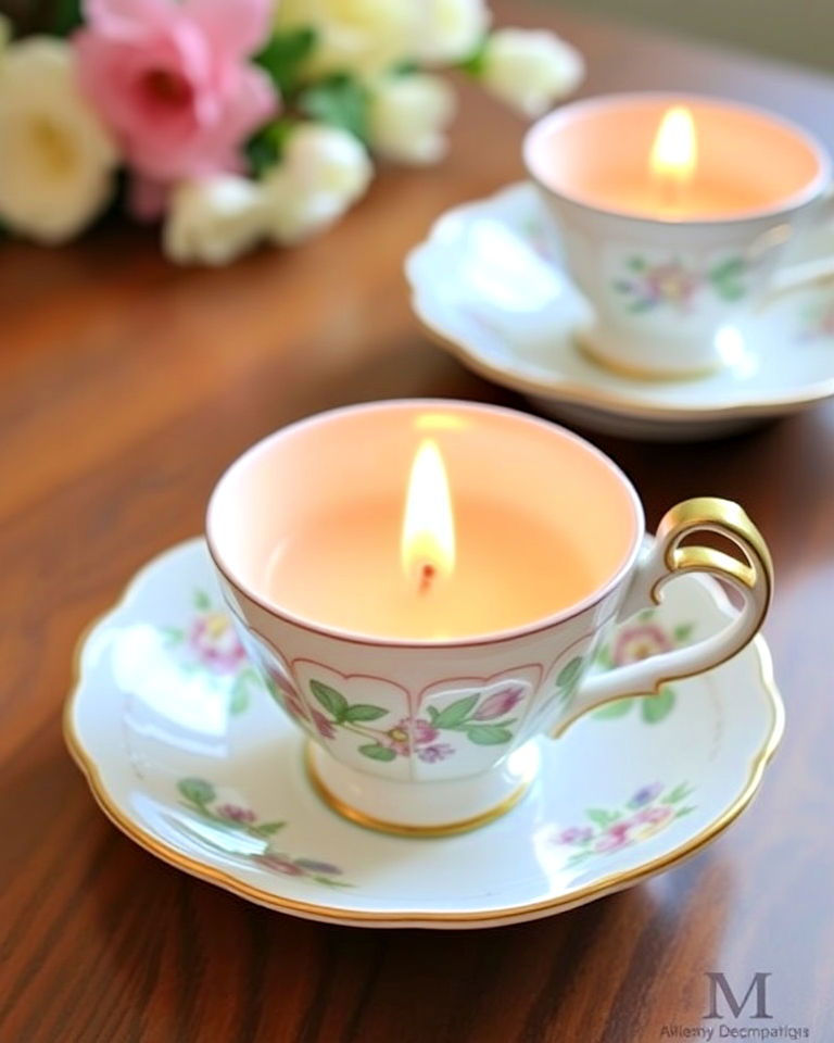 teacup candle favors for mother s day