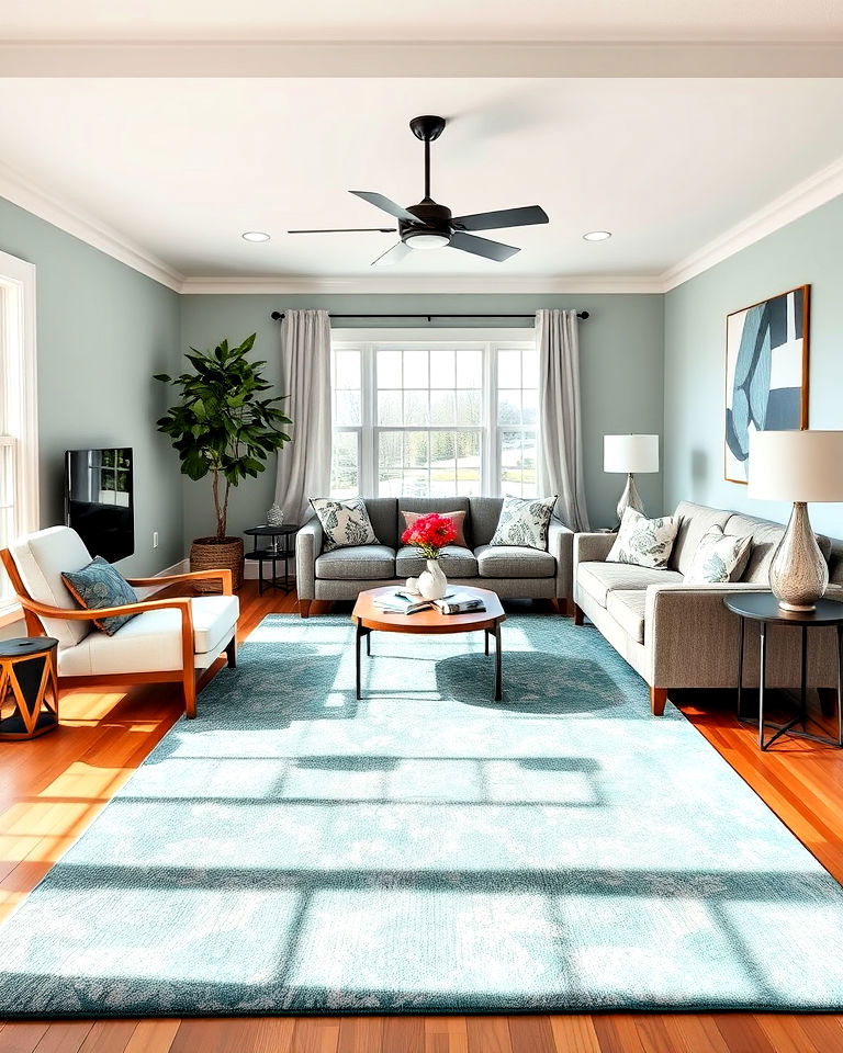 teal area rug